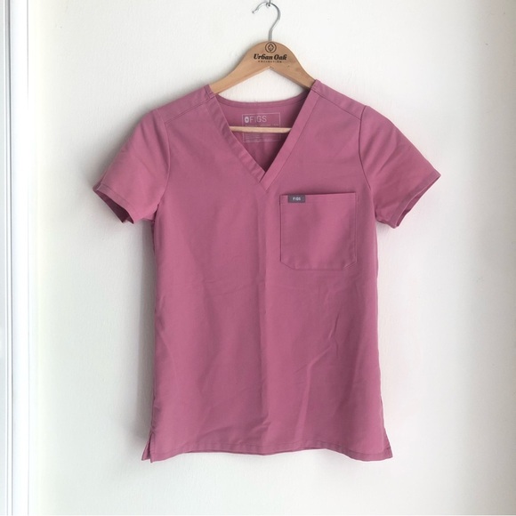 FIGS size XXS Casma Catarina 3 pocket v neck scrub top in Mauve - Picture 1 of 5